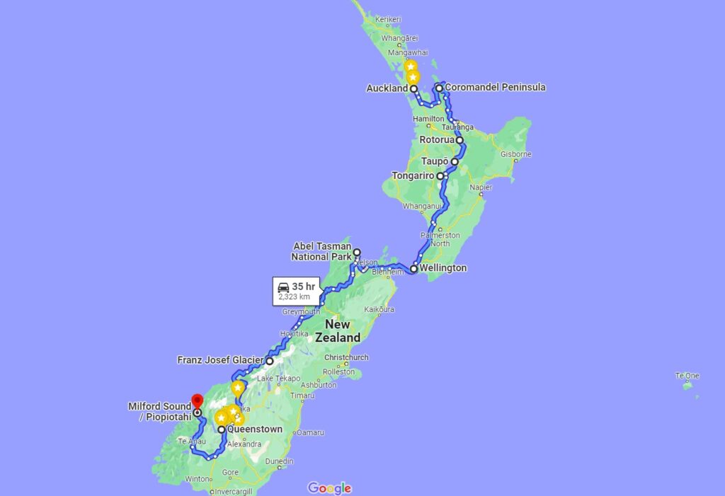 Road trip planner NZ
